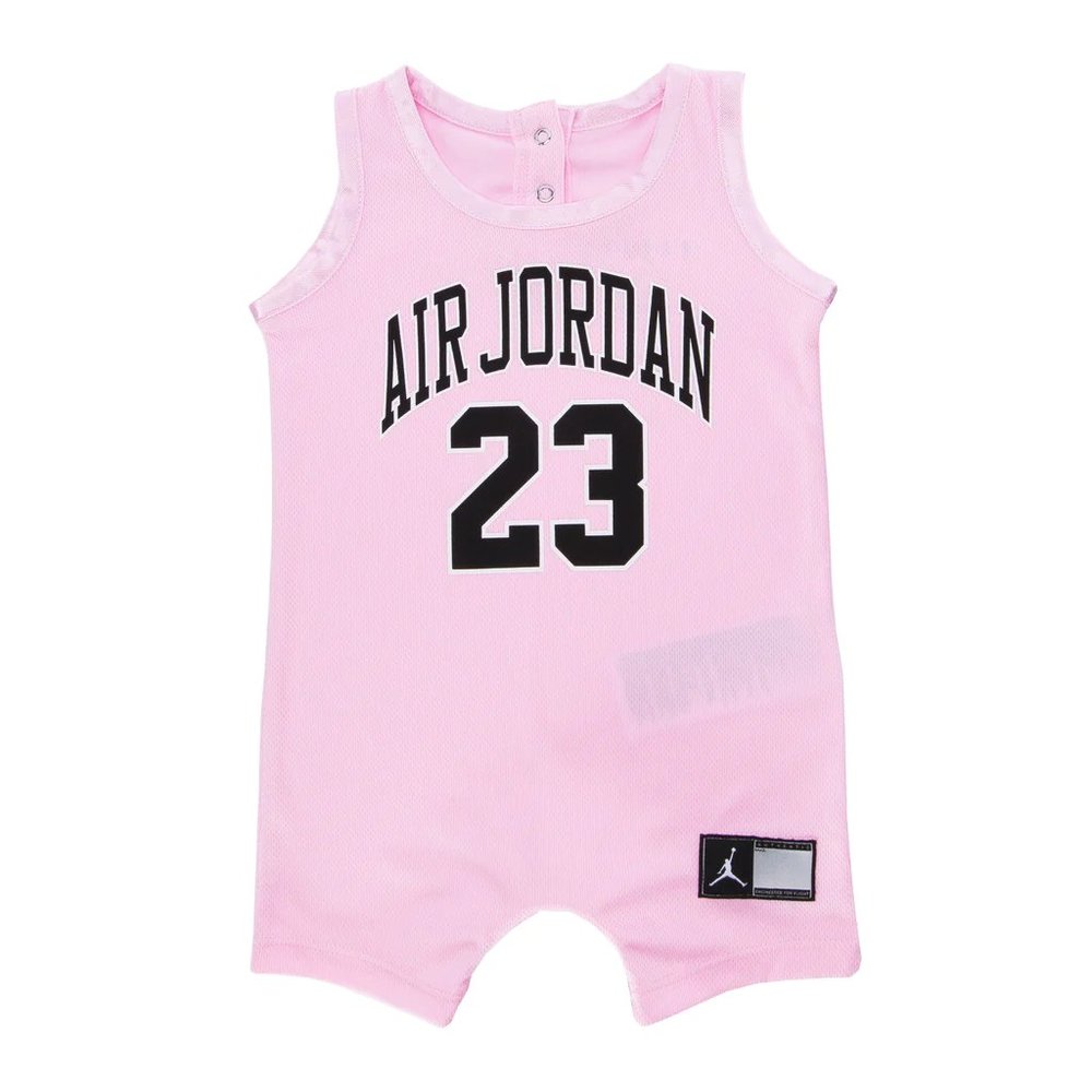 NIKE AIR JORDAN #23 Pink Satin Onesie Basketball Jersey Romper Baby 18 Months